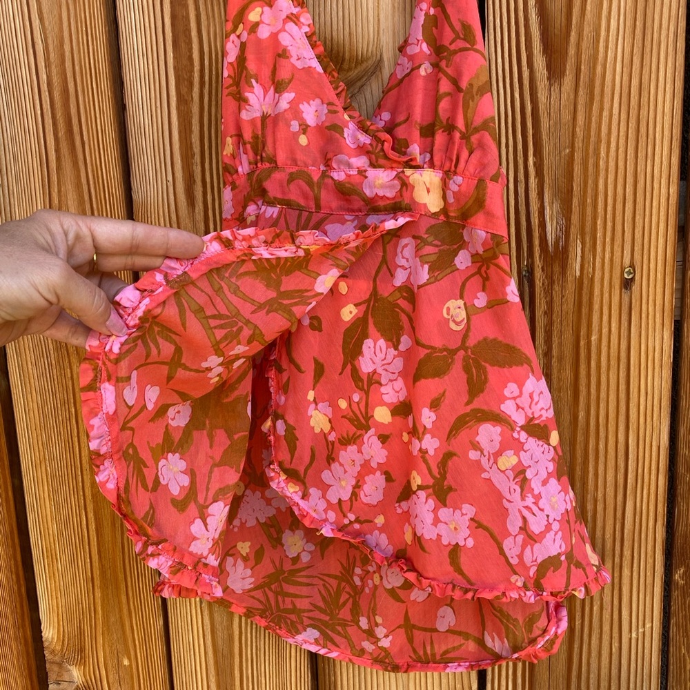 🌸Anthropologie ruffle trimmed bright halter top🌸 - Picture 6 of 16